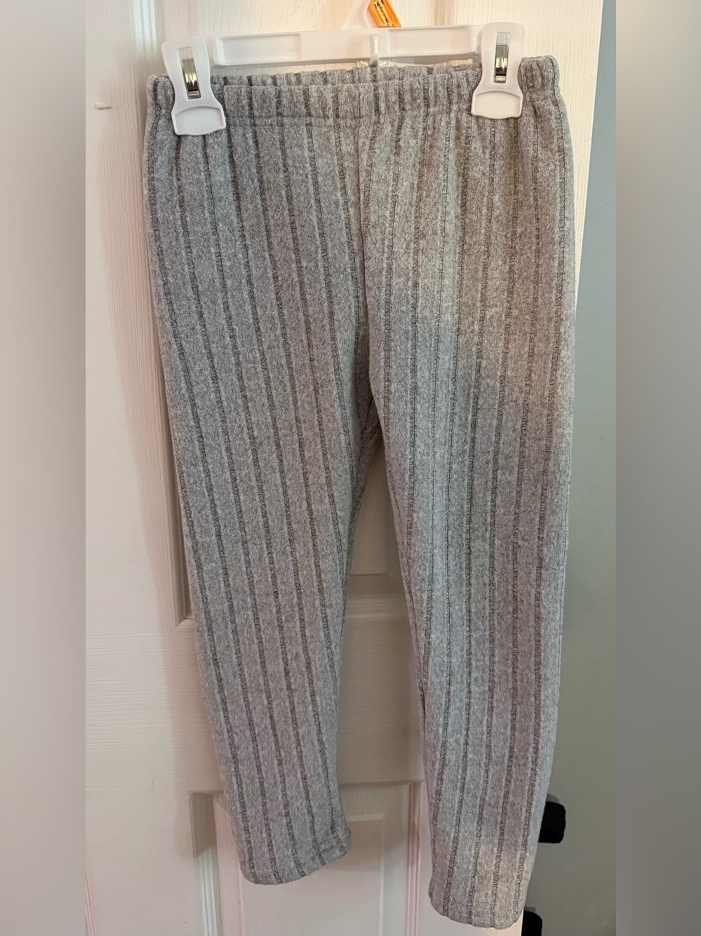 Cozy Gray Ribbed Knit kids Pants